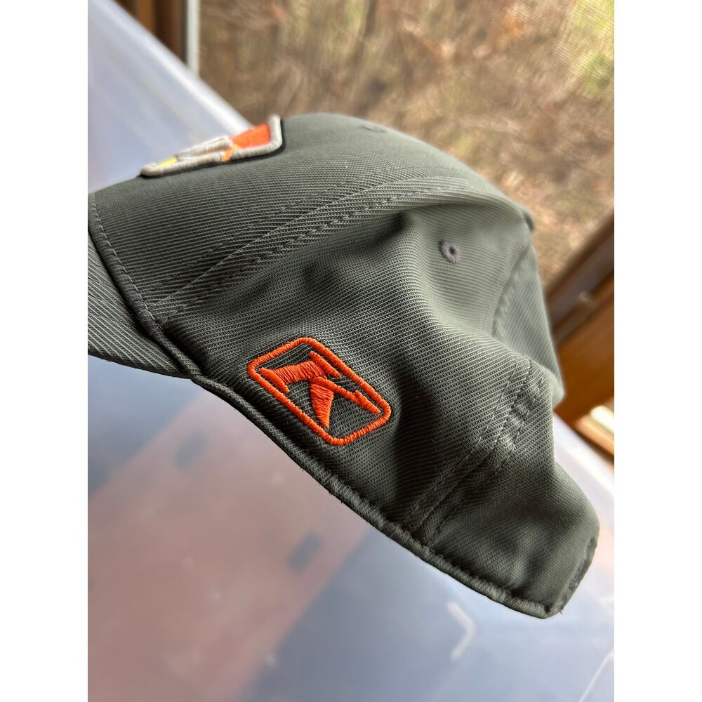 Klim Gray Snapback Trucker Hat Cap Script Adjusta… - image 4